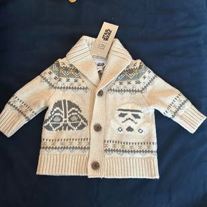 Baby Star Wars Gap Cardigan Sweater 0-3 mo NWT